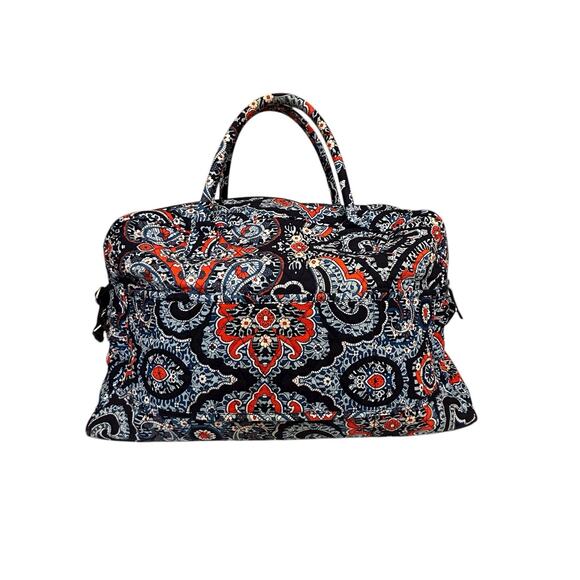 Vera Bradley Marrakesh Paisley Grand Traveler Overnight Bag w/Organizer/Lanyard - Picture 3 of 10